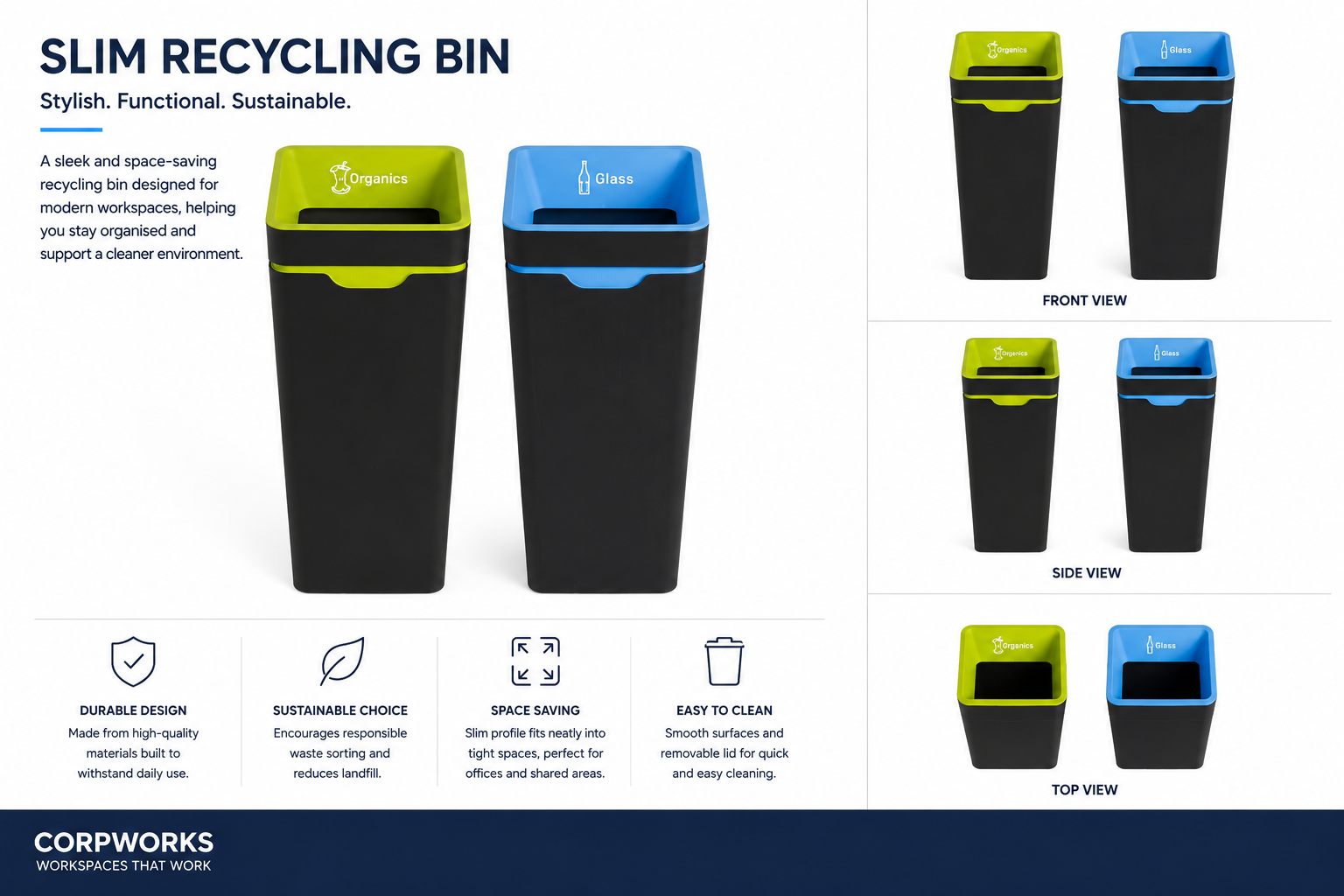 recycling bins